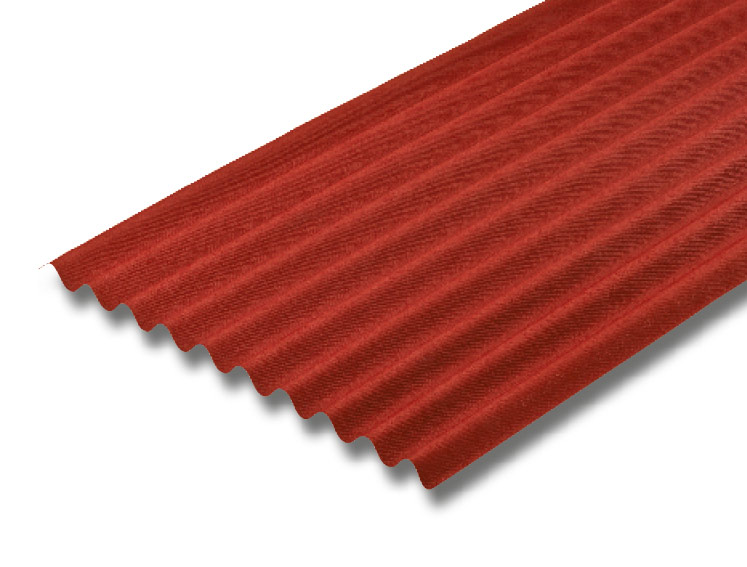 Lastre ondulate in fibra bitumata 200x85 cm per tettoie e coperture Ba
