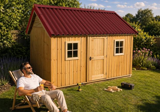 Copertura in Onduline Easyfix - Casetta di legno